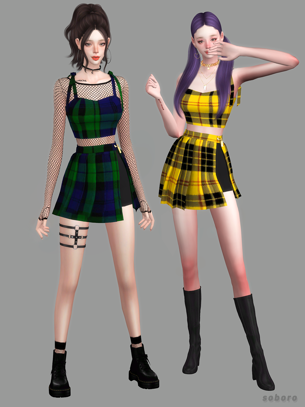Soboro. Soboro] alessandra rich 2021ss square neck skirt two piece - the sims 4. Soboro. Soboro. Soboro - polo sweater vest denim skirt two-piece & polo sweater vest top by soboro - the sims 4.