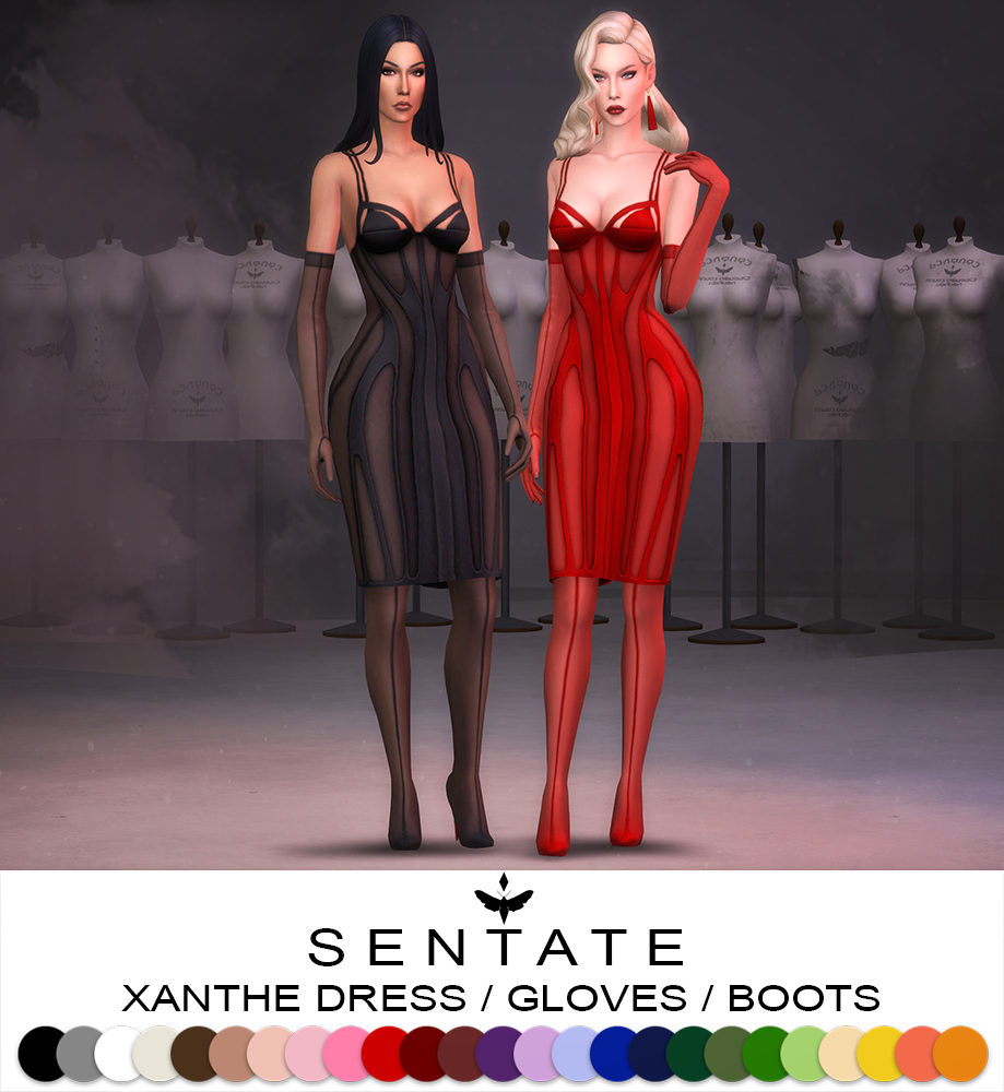 I never expected. Midnight от Sentate. SIMS 4 Sentate-2021-Ashley Dress. Sentate-lilithbootsankle. Sentate.