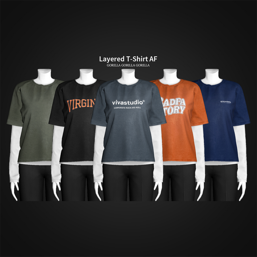 Футболка какой слой. SIMS 4 футболка layered t-Shirt. Модные футболки 2023 мужские. Симс 4 Gorilla Gorilla Gorilla одежда. Футболка af