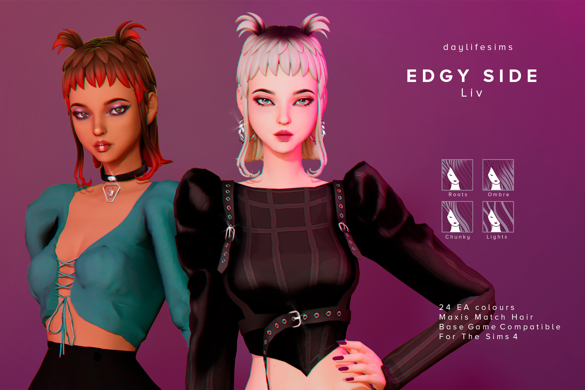 Daylifesims. Причёска лезбеянки. Название причёсок Чарли Хенема. Charles SIMS. Wow for hair Liv