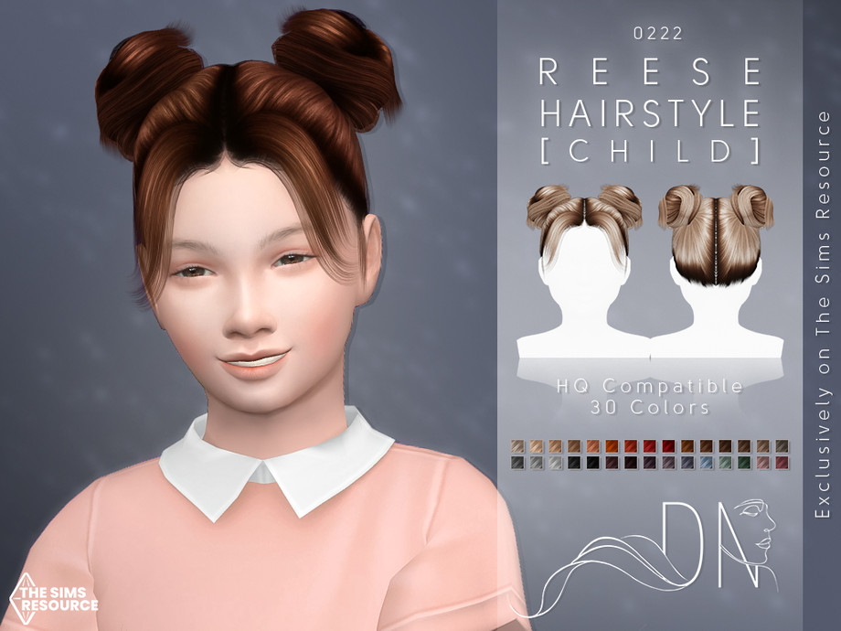 Reese Hairstyle [Child] - загрузить для Симс 4