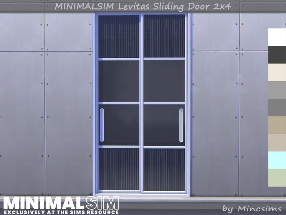 Раздвижная дверь Levitas 2x4 - загрузить для Симс 4