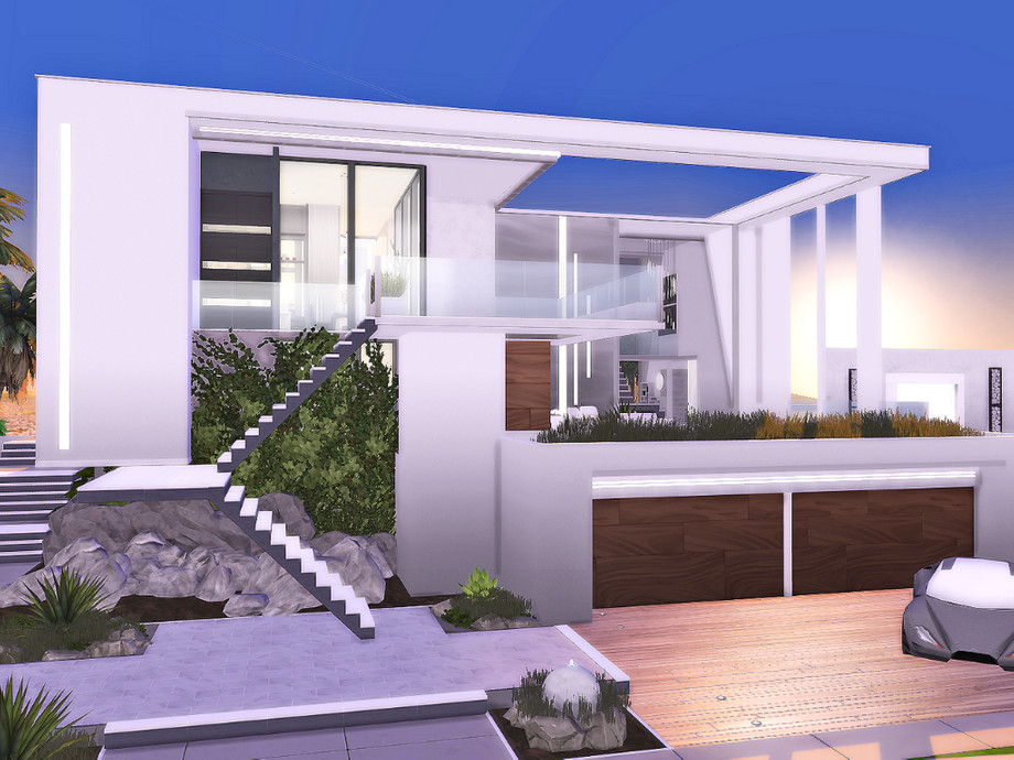 Симс 4 дом модерн. Modern Designer Villa Sparina sims4.