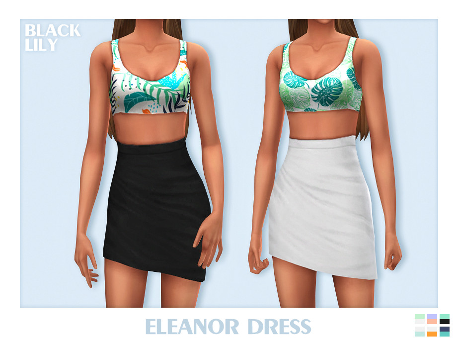 Платье Eleanor - загрузить для Симс 4