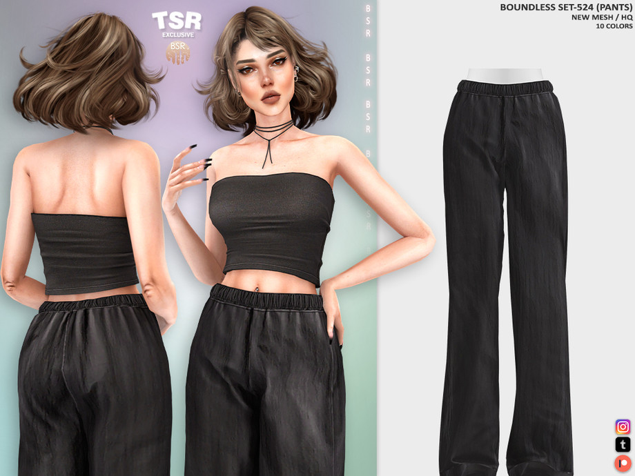 BOUNDLESS SET-524 (PANTS) BD1355 - загрузить для Симс 4